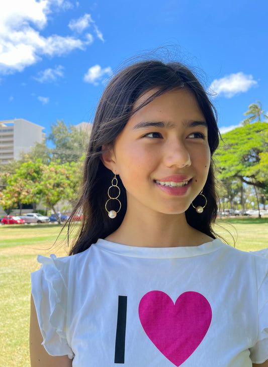 14K Gold-Filled Pink Fresh Water Pearl Earrings