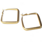 Gold Square Hoop Earrings