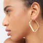 Gold Square Hoop Earrings