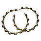 18K GP Gemstone Cuff Hoop Earrings