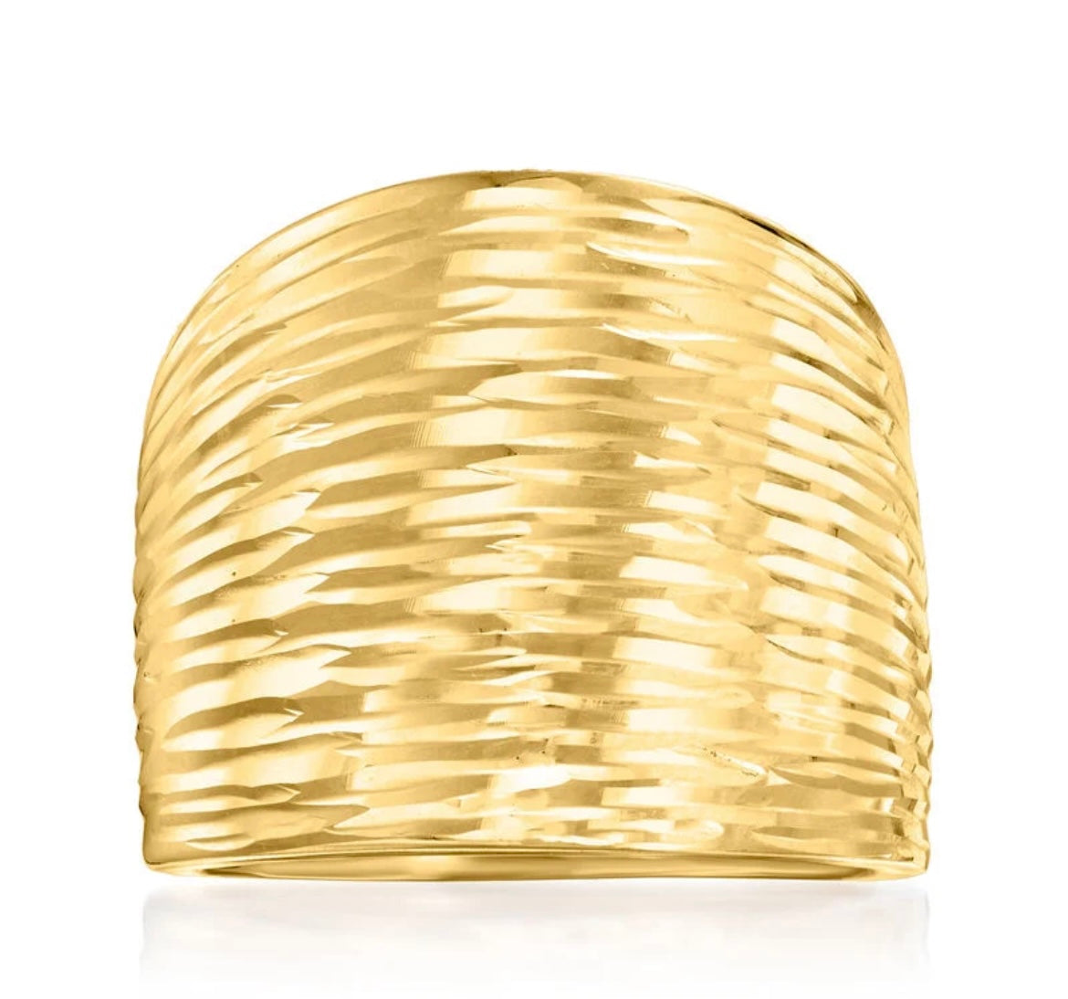 Diamond Cut Gold Ring