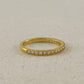14k Gold Filled CZ Half Band Ring