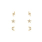 Dainty Celestial Stud Earrings