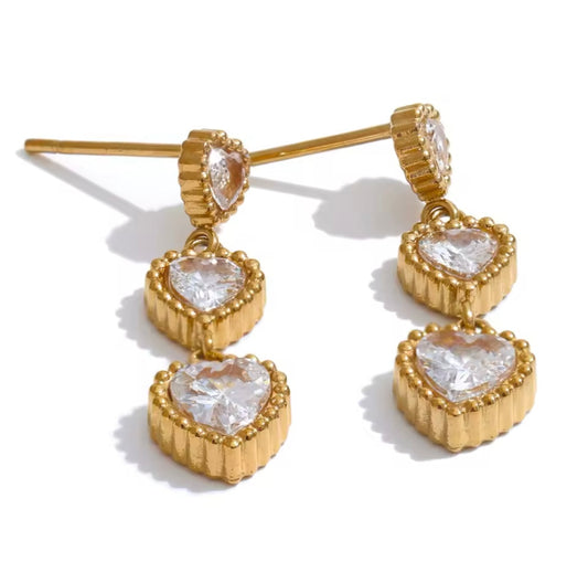 Heart Love Drop Earrings
