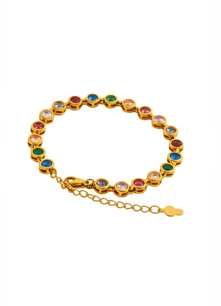 Cubic Gemstone Bracelet