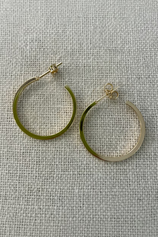 C-Hoop Gold Filled Earrings