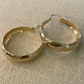 18k Gold Filled Vintage Robbon Hoop Earrings