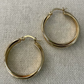 18k Gold Filled Vintage Robbon Hoop Earrings