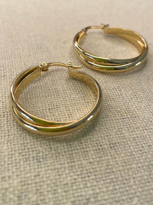 Gold Filled Double Hoop Earrings