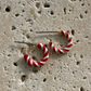 Candy Cane Half Hoop Earrings