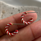 Candy Cane Half Hoop Earrings
