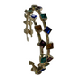 18K GP Gemstone Cuff Hoop Earrings