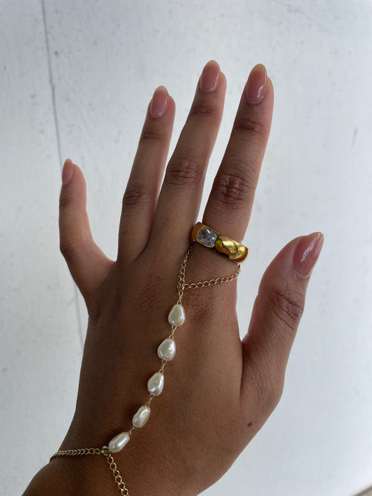 Gold Square Diamond Ring