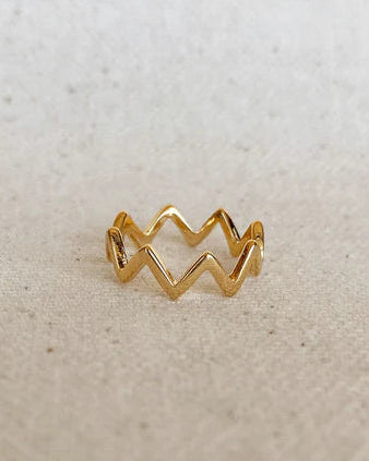 18k Gold Filled Midi-Zigzag Ring
